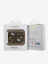 Guess Guess PU 4G Pivoňkové puzdro s príveskom pre AirPods Pro 2 hnedé