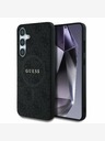 Guess PU Leather 4G Colored Ring MagSafe Zadní Kryt pro Samsung Galaxy S25+ Black Obal na telefón