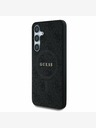 Guess PU Leather 4G Colored Ring MagSafe Zadní Kryt pro Samsung Galaxy S25+ Black Obal na telefón