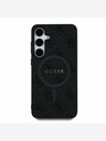 Guess PU Leather 4G Colored Ring MagSafe Zadní Kryt pro Samsung Galaxy S25+ Black Obal na telefón