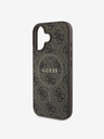 Guess Guess PU Leather 4G Colored Ring MagSafe zadný kryt pre iPhone 16 Brown