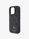 Guess Guess PU 4G Small Metal Logo MagSafe zadný kryt pre iPhone 16 Pro sivý