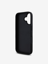 Guess Guess PU Leather 4G Triangle Metal Logo Zadný kryt pre iPhone 16 Black