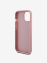Guess PU Fixed Glitter 4G Metal Logo Zadní Kryt pro iPhone 13 Pink Obal na telefón