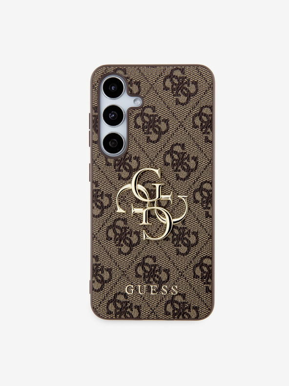 Guess Guess PU zadný kryt 4G Metal Logo pre Samsung Galaxy S24 Brown