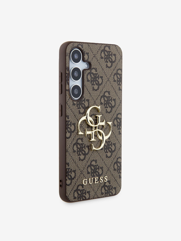 Guess Guess PU zadný kryt 4G Metal Logo pre Samsung Galaxy S24 Brown
