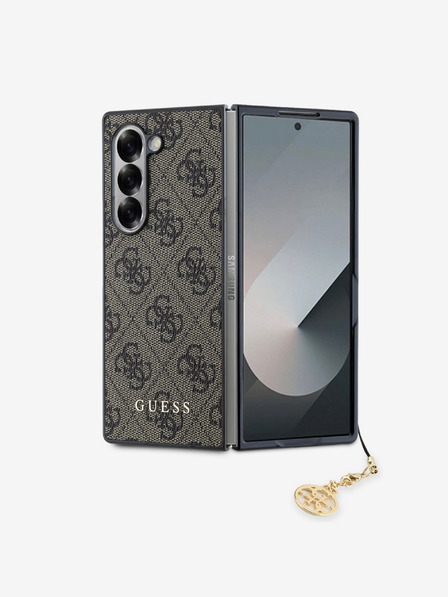 Guess Guess 4G Charm zadný kryt pre Samsung Galaxy Z Fold 6 hnedý