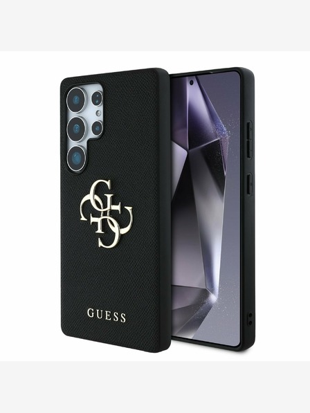 Guess Guess PU Grained 4G Metal Logo Back Cover pre Samsung Galaxy S25 Ultra Black