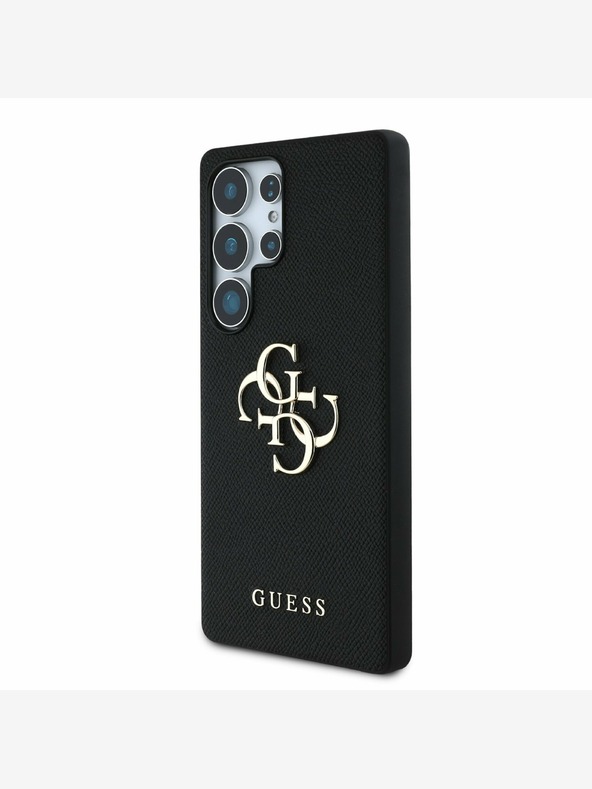 Guess Guess PU Grained 4G Metal Logo Back Cover pre Samsung Galaxy S25 Ultra Black