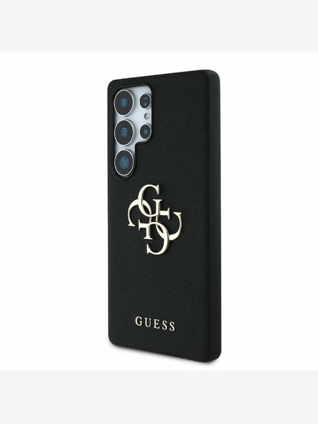 Guess Guess PU Grained 4G Metal Logo Back Cover pre Samsung Galaxy S25 Ultra Black