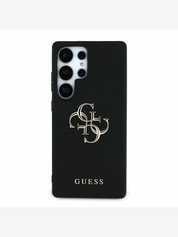Guess Guess PU Grained 4G Metal Logo Back Cover pre Samsung Galaxy S25 Ultra Black