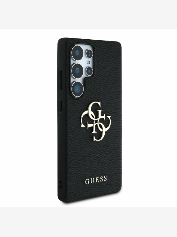 Guess Guess PU Grained 4G Metal Logo Back Cover pre Samsung Galaxy S25 Ultra Black