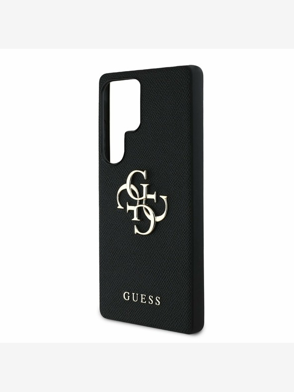 Guess Guess PU Grained 4G Metal Logo Back Cover pre Samsung Galaxy S25 Ultra Black