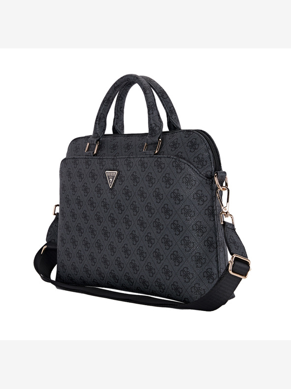 Guess PU 4G Triangle Logo Taška na Notebook 15/16" Black Obal na telefón