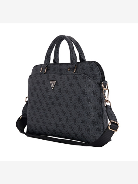 Guess PU 4G Triangle Logo Taška na Notebook 15/16" Black Obal na telefón