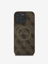 Guess Guess PU kožený 4G farebný prsteň MagSafe zadný kryt pre iPhone 16 Pro Max hnedý