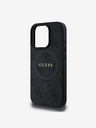 Guess PU Leather 4G Colored Ring MagSafe Zadní Kryt pro iPhone 16 Pro Max Black Obal na telefón