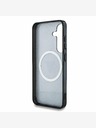 Guess Guess IML 4G zadný kryt s trblietkami a trojuholníkovým logom MagSafe pre Samsung Galaxy S25+ čierny