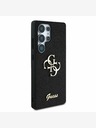 Guess Guess PU Pevný zadný kryt s kovovým logom 4G Glitter pre Samsung Galaxy S25 Ultra Black