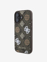 Guess Guess PU 4G Pivoňka MagSafe zadný kryt pre iPhone 16 hnedý