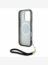 Guess Guess IML Leopard Triangle Logo Strap MagSafe zadný kryt pre iPhone 16 Pro Max Brown
