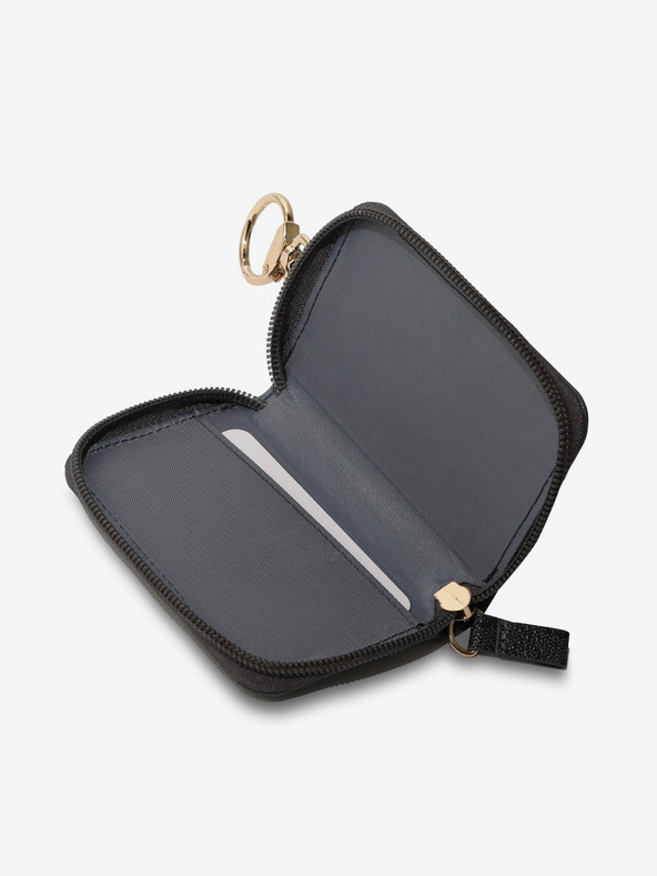 Guess Guess PU 4G Script Logo prívesok na kľúče čierny