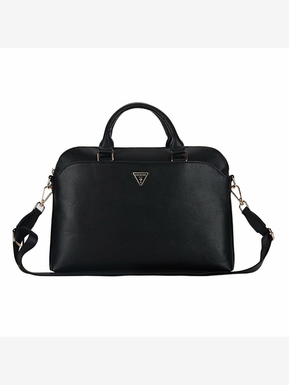 Guess Taška na notebook Guess PU Grained Triangle Logo 15/16" Black