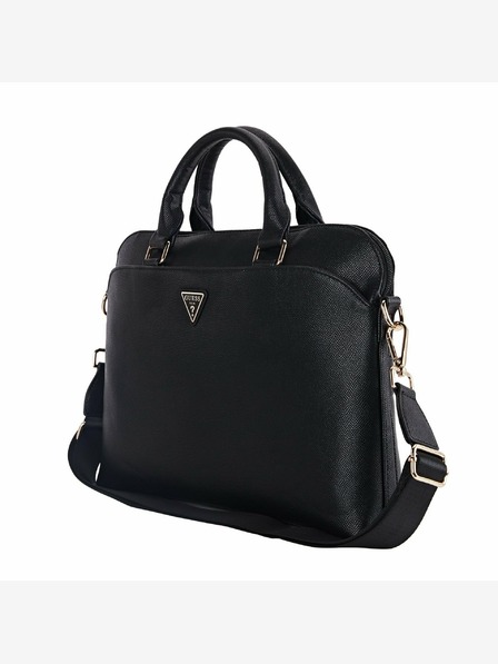 Guess Taška na notebook Guess PU Grained Triangle Logo 15/16" Black