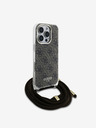 Guess Zadný kryt Guess IML 4G s potlačou krížového popruhu pre iPhone 16 Pro hnedý