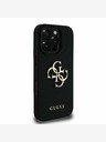 Guess Guess PU Grained 4G Metal Logo Zadný kryt pre iPhone 16 Pro Black