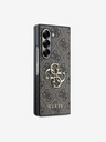 Guess Guess PU 4G kovový zadný kryt s logom pre Samsung Galaxy Z Fold 6 Brown