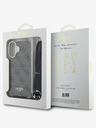 Guess Guess IML 4G Zadný kryt s potlačou Crossbody Strap pre iPhone 16 hnedý