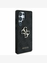 Guess PU 4G Metal Logo Zadní Kryt pro Samsung Galaxy S25 Ultra Grey Obal na telefón