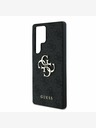 Guess PU 4G Metal Logo Zadní Kryt pro Samsung Galaxy S25 Ultra Grey Obal na telefón