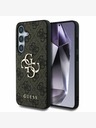 Guess Guess PU 4G zadný kryt s kovovým logom pre Samsung Galaxy S25 hnedý