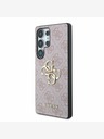 Guess Guess PU 4G kovový zadný kryt s logom pre Samsung Galaxy S25 Ultra Pink