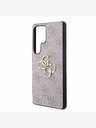 Guess Guess PU 4G kovový zadný kryt s logom pre Samsung Galaxy S25 Ultra Pink