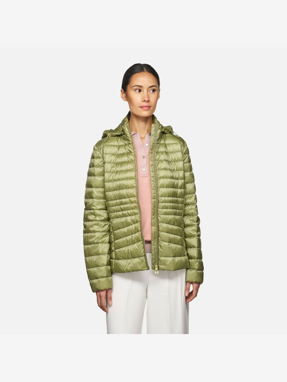 Geox Svetlozelená dámska páperová bunda Geox Jaysen