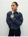 Marks & Spencer Voľná džínsová bunda s golierom Marks & Spencer navy blue