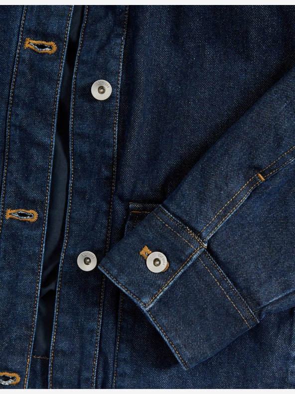 Marks & Spencer Voľná džínsová bunda s golierom Marks & Spencer navy blue