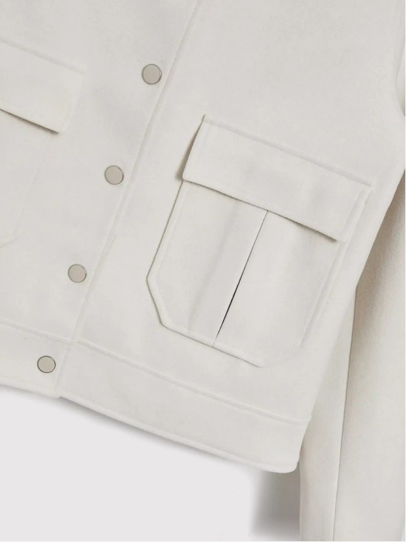 Moodo Krémová dámska košeľová bunda Moodo