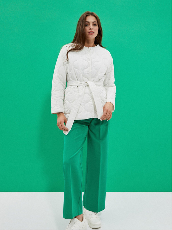 Moodo Biela dámska prešívaná bunda Moodo