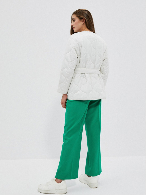 Moodo Biela dámska prešívaná bunda Moodo