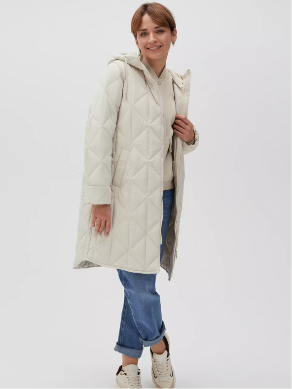 Moodo Krémová dámska prešívaná bunda Moodo