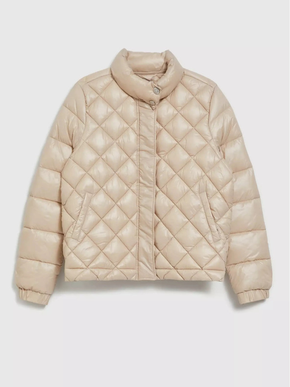 Moodo Béžová dámska prešívaná bunda Moodo