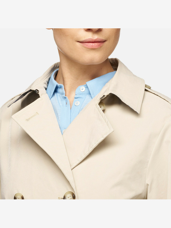 Geox Dámsky béžový kabát Geox Claudin