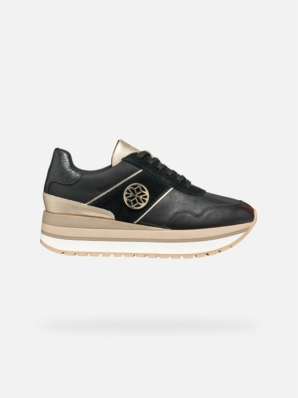 Geox Čierne dámske tenisky Geox Nekency