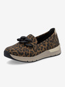 Rieker Dámske čiernohnedé vzorované mokasíny Rieker