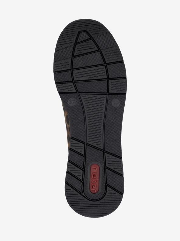 Rieker Dámske čiernohnedé vzorované mokasíny Rieker