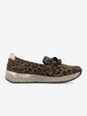 Rieker Dámske čiernohnedé vzorované mokasíny Rieker